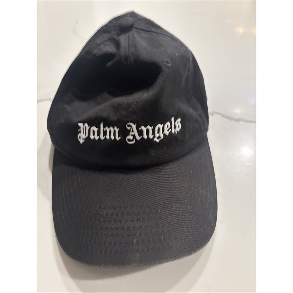 CLASSIC LOGO CAP BLACK PALM ANGELS Snap Back Hat New Under Retail